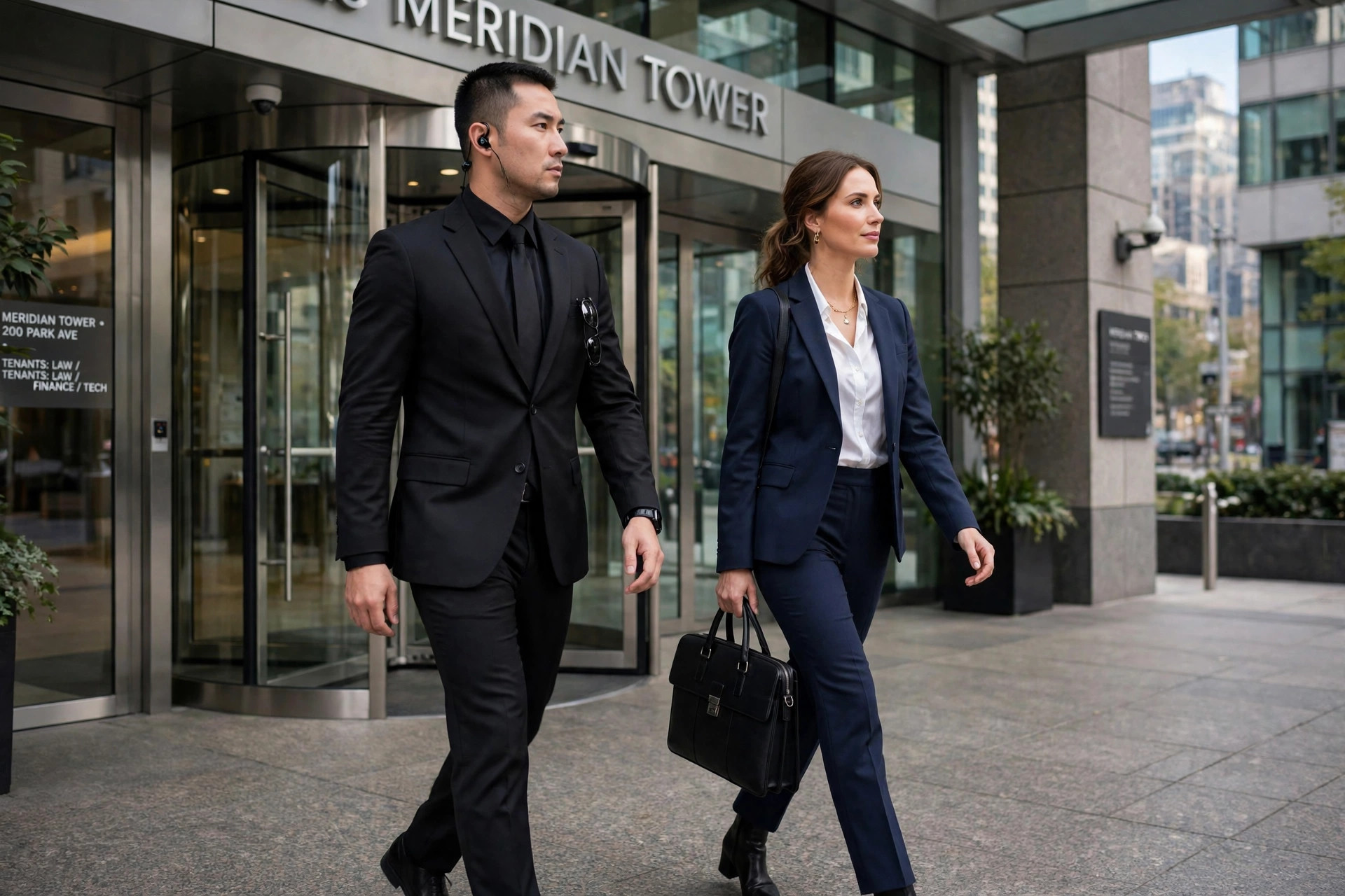 Bodyguard profesional mendampingi klien